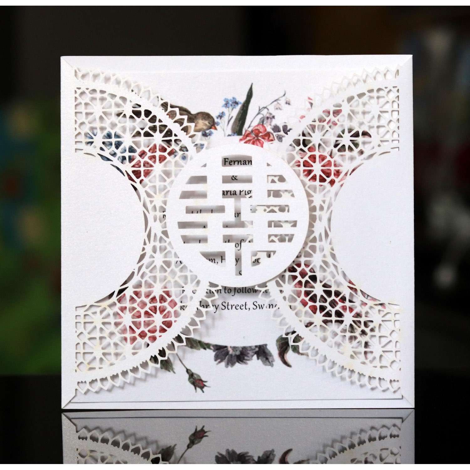 Chinese Style Marriage Invitation Card Wedding Card Design Laser Cut 